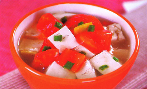 西红柿炒豆腐－孕妇清淡食谱